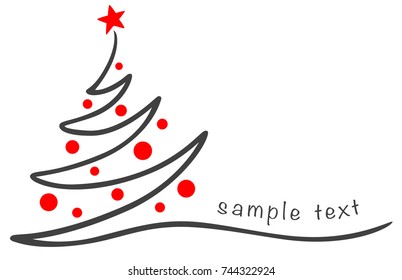 Christmas tree / Hand drawn