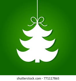 Christmas tree hanging ornament. Vector illustration