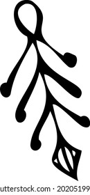 Christmas tree hanging toy. Doodle, sketch, hand-drawn black-and-white vector illustration. New Year, Christmas, New Year holidays.