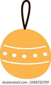 Christmas Tree Hanging Toy Vector Illustration