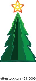 Christmas tree happy holidays vector illustration background