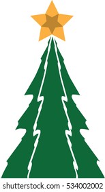 Christmas tree happy holidays vector illustration background 