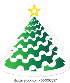 Christmas tree happy holidays vector illustration background