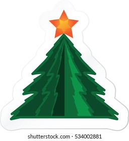 Christmas tree happy holidays vector illustration background