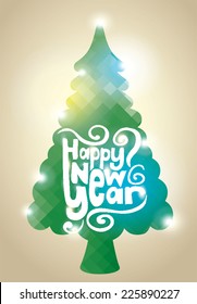 Christmas tree. Happy New Year.