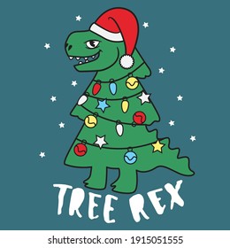 Christmas Tree, Happy Tree Rex Having Fun