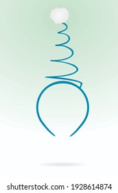 Christmas tree headband mask. vector illustration