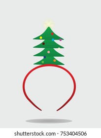 Christmas tree headband. vector illustration