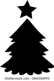Christmas tree with . Holiday background. Merry Christmas and Happy New Year. Vector illustration