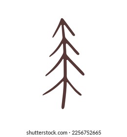 Christmas tree. Holiday boho modern shape of Christmas tree. Vector image for Christmas.