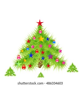 Christmas tree, holiday card