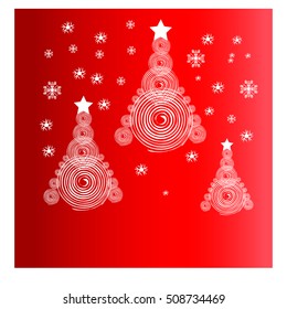 Christmas tree, holiday card