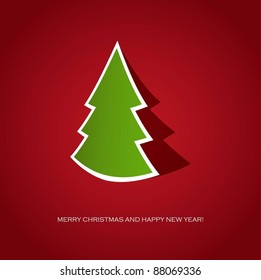 Christmas tree. Holiday card