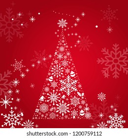 Christmas tree holiday design background vector