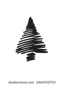 Árbol de Navidad para vacaciones en estilo plano. Ilustración vectorial. EPS10
