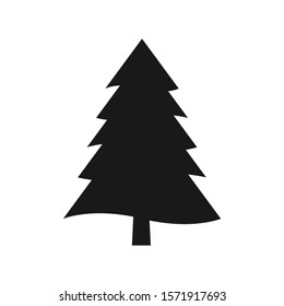 Christmas Tree, Holiday Symbol, Template Icon Vector Illustration Background