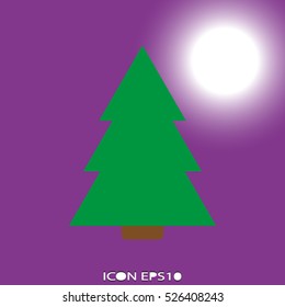 christmas tree, holiday, vector icon, eps10