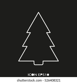 christmas tree, holiday, vector icon, eps10