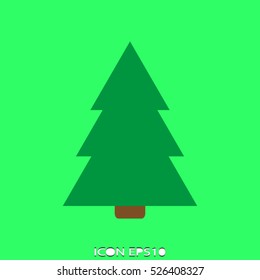 christmas tree, holiday, vector icon, eps10