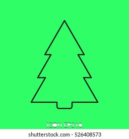 christmas tree, holiday, vector icon, eps10