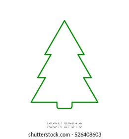 christmas tree, holiday, vector icon, eps10
