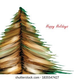 Christmas Tree for Holidays Modern Background. Minimalist Creative Design Concept.