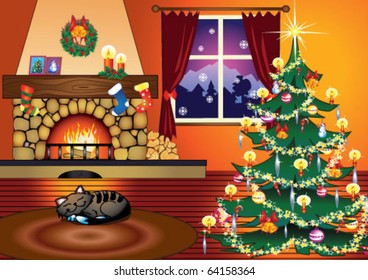 2,277 Santa Claus And Fire Place Images, Stock Photos & Vectors ...