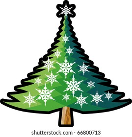 christmas tree ice crystal