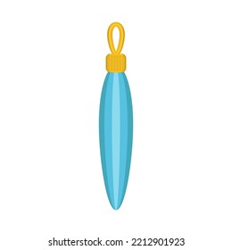 Christmas tree icicle toy. vector illustration
