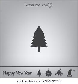 Christmas tree icon 