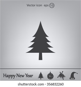 Christmas tree icon 