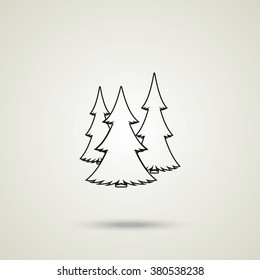 Christmas tree icon.