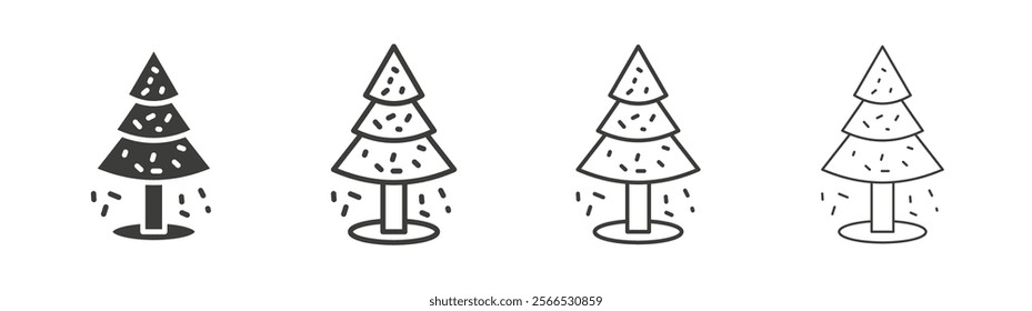Christmas tree icon collection for website design, app, UI design.