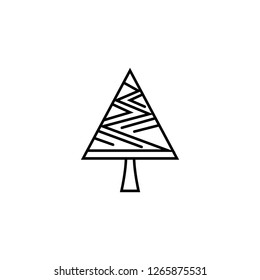 Christmas tree icon. Christmas tree decoration icon. New year tree icon.
