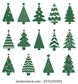 Christmas tree icon. Christmas decoration vector