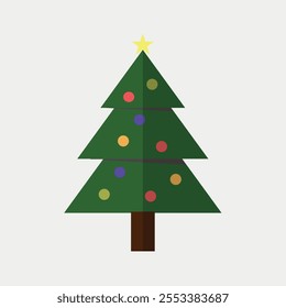 Christmas Tree Icon Design Christmas New Year