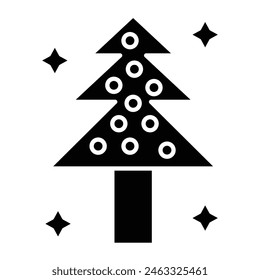Christmas Tree Icon Design For Personal And Commercial Use.