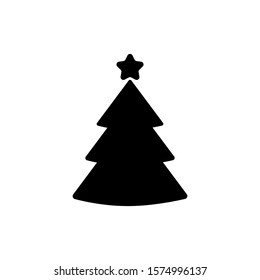 Christmas Tree  Icon. Design Template Vector