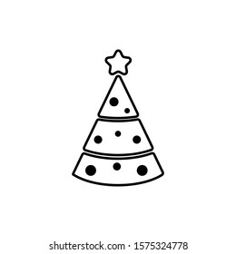 Christmas tree  icon. Design template vector