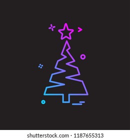 Christmas tree icon design vector