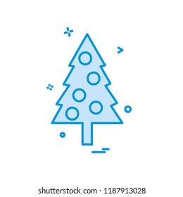 Christmas tree icon design vector