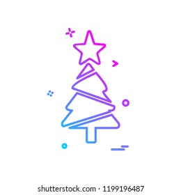 Christmas tree icon design vector