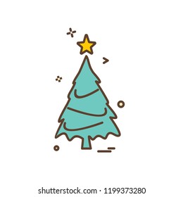 Christmas tree icon design vector