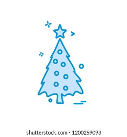 Christmas tree icon design vector