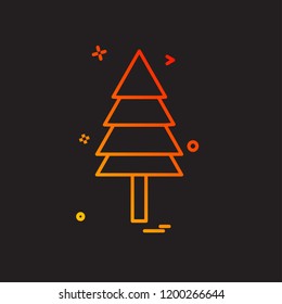 Christmas tree icon design vector