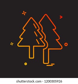 Christmas tree icon design vector