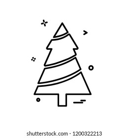 Christmas tree icon design vector