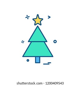 Christmas tree icon design vector