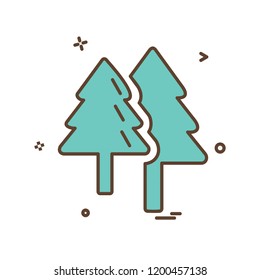 Christmas tree icon design vector