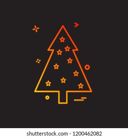Christmas tree icon design vector